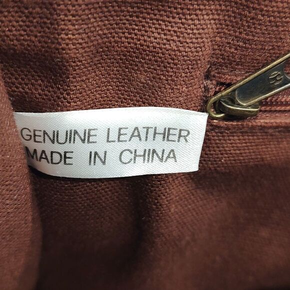 Woven Brown Leather Crossbody Shoulder Bag - Picture 9 of 13